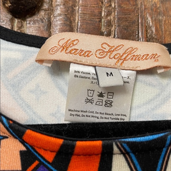 Mara Hoffman Geometric Psychedelic Print Long Sleeve Mini Dress — Size M - Picture 4 of 6